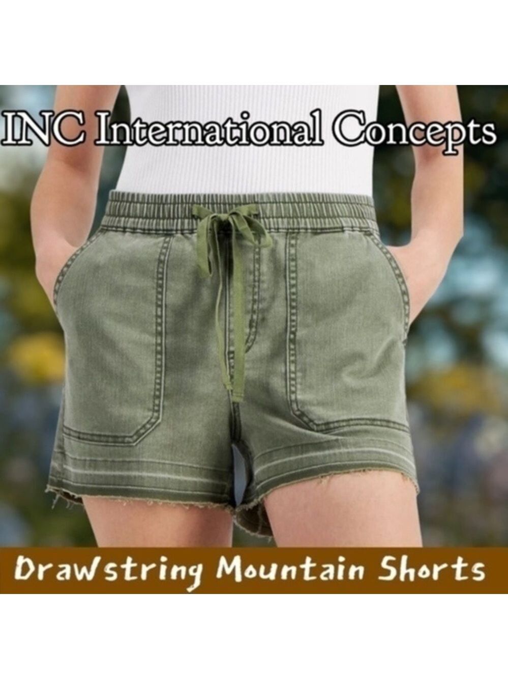 INC INTERNATIONAL CONCEPTS Women's Drawstring Pull-On Shorts NWT/XL